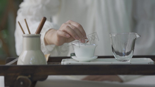 茶道茶艺洗杯润茶泡茶步骤