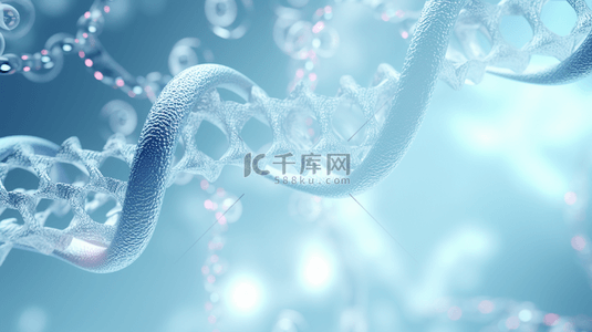 蓝色生物科技双螺旋结构背景18