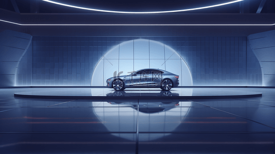 双十一汽车背景图片_未来现代科技汽车车展电商背景
