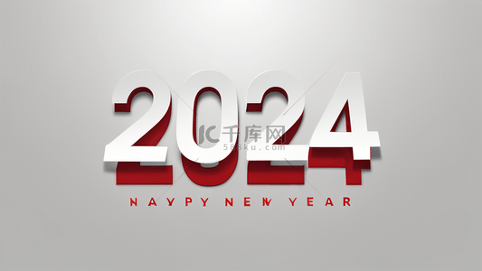 多彩简约背景图片_简约数字2024新年背景