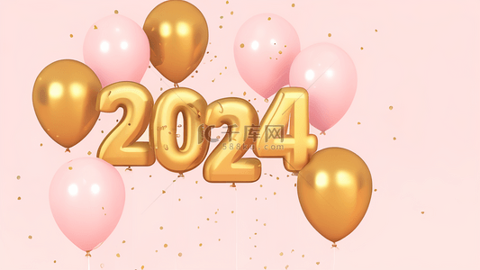 新年2024年数字2024背景18