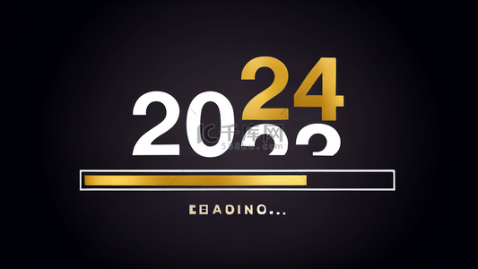 简约多彩数字2024新年2024背景25