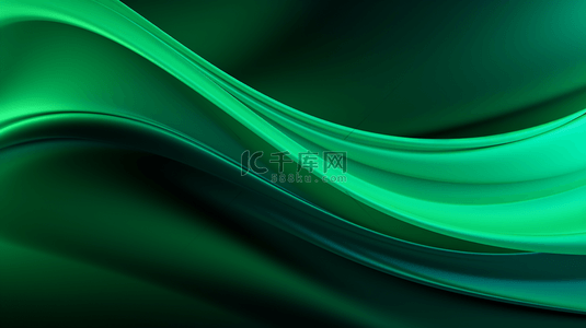 绿色简约曲线背景图片_绿色流体纹理质感简约背景2
