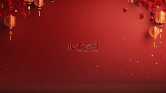 红灯笼装饰贺新年背景13