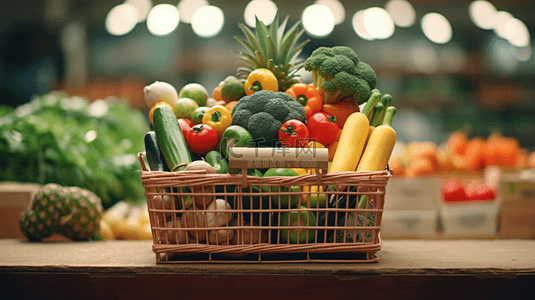 双十一生鲜蔬菜水果电商促销背景5
