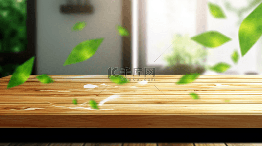 桌面用品背景图片_厨房用品双十一电商促销木板台面桌面背景