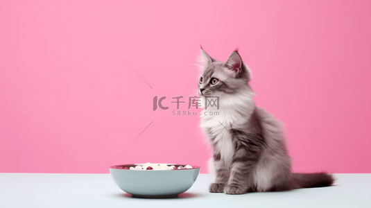 猫粮电商背景图片_双十一宠物粮猫猫零食猫粮电商促销背景