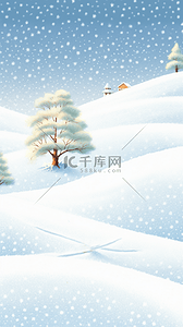 冬唯美背景图片_唯美冬天冬季大雪大寒场景背景