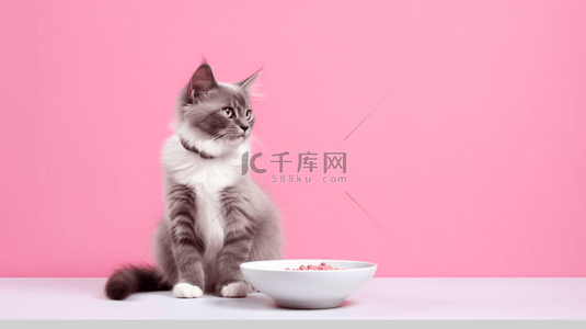 猫粮促销背景图片_双十一宠物粮猫猫零食猫粮电商促销背景