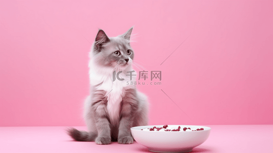 电商设计猫粮背景图片_双十一宠物粮猫猫零食猫粮电商促销背景