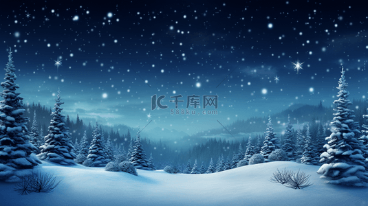 圣诞节雪地背景背景图片_冬季寒冷雪景风景背景9