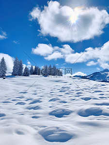 雪景晶莹剔透雪山冬天19