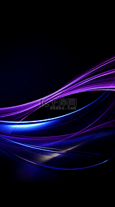 蓝紫线条背景背景图片_蓝紫色酷炫线条科技透视线条背景