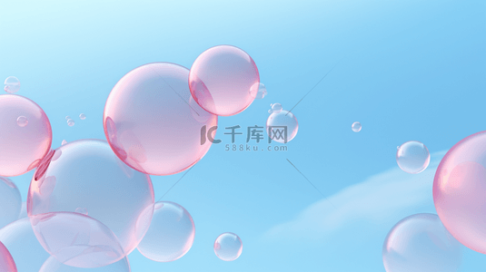 透明彩色泡泡创意背景2