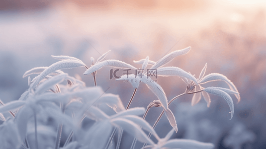 霜降背景图片_白色霜降植物背景156