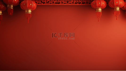 中国红喜庆灯笼装饰简约背景20