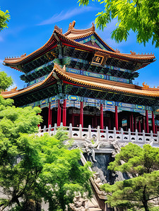 中国宫殿建筑背景图片_宏伟的中国宫殿建筑9