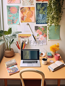书桌读书背景图片_电脑的桌子书桌读书工作9