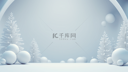 数字立体白色背景图片_白色冬季圣诞装饰唯美背景20