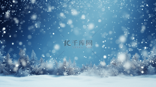 星空雪地背景图片_蓝色冰天雪地唯美星空背景4