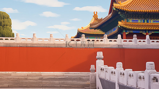 北京故宫背景图片_北京古建筑红墙背景18