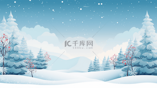 建筑简约唯美背景背景图片_冰天雪地田野雪景唯美背景14