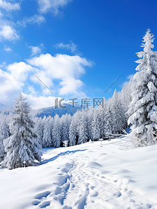 雪景雪山背景图片_雪景晶莹剔透雪山冬天20