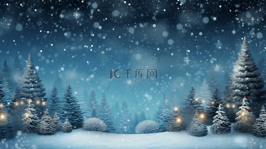 圣诞节风景背景背景图片_冬季寒冷雪景风景背景16