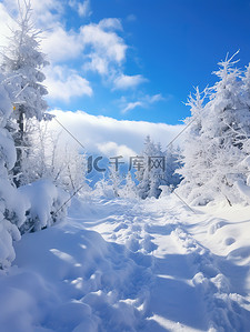 雪景晶莹剔透雪山冬天16