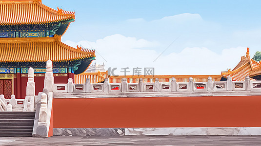 北京古建筑红墙背景15