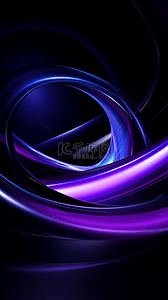 蓝紫色酷炫线条科技透视线条背景6
