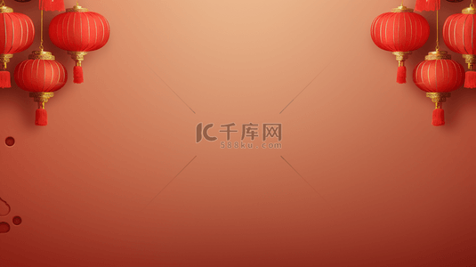 中国红灯笼装饰简约背景36
