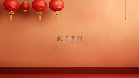 中国红灯笼装饰简约背景12