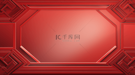红色中国风古典春节背景14