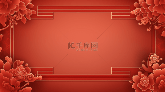 如意背景图片_红色中国风古典春节背景32