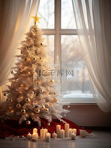 圣诞房间背景图片_圣诞气氛的房间圣诞树16
