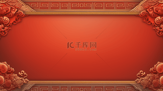 红色中国风古典春节背景34