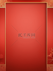 红色纹理花朵背景图片_红色中国风古典春节背景4