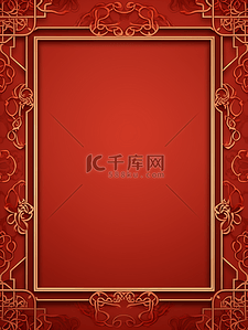红色中国风古典春节背景26