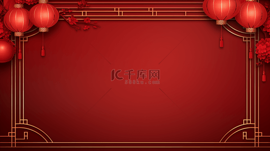 中国红灯笼装饰简约背景18