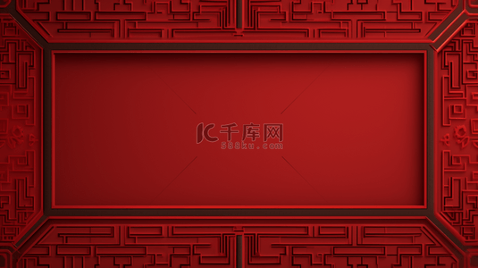红色中国风古典春节背景11