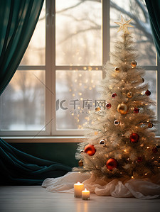 圣诞房间背景图片_圣诞气氛的房间圣诞树20