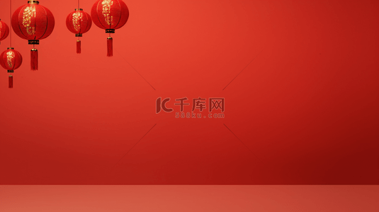 中国红灯笼装饰简约背景37
