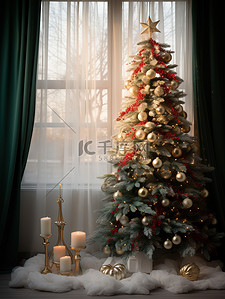 圣诞气氛的房间圣诞树11