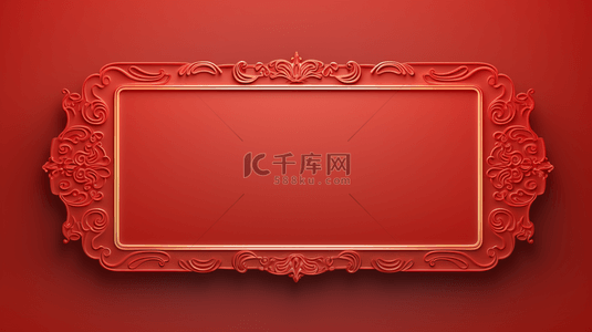 春节中国风边框背景图片_红色中国风古典春节背景29