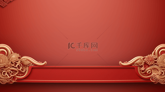 红色纹理花朵背景图片_红色中国风古典春节背景33