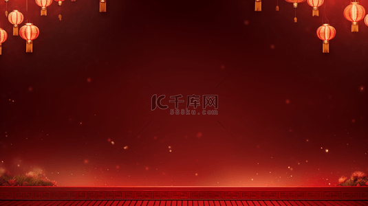 中国红灯笼装饰简约背景15