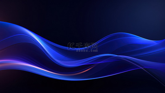 线条艺术背景蓝色背景图片_蓝色雾气线条PPT背景19