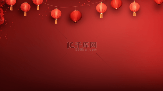 中国红灯笼装饰简约背景33