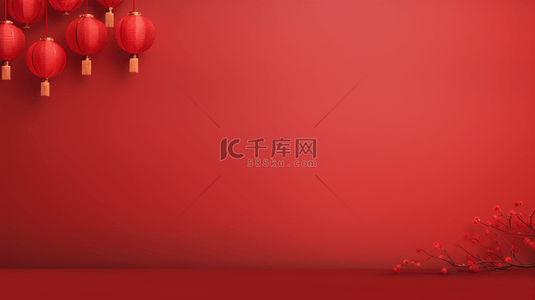 中国红灯笼装饰简约背景23